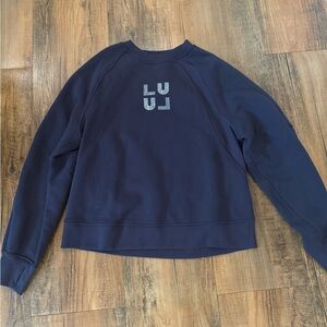 lululemon athletica black Pullover Sweatshirt with Reflective Logo